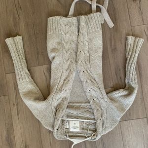 Grey sweater cardigan